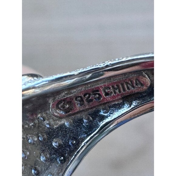 Sterling Silver 925 Ornate Ring w/ Malachite Center & Amethyst Accents Bali Boho - Picture 10 of 12